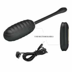 PRETTY LOVE - DOREEN HUEVO VIBRADOR DE LUJO RECARGABLE NEGRO CONTROL REMOTO - piKanteo | Despierta tu lado más piKante