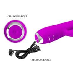 PRETTY LOVE - GLORIA VIBRADOR CONEJO RECARGABLE-IMPERMEABLE MORADO - piKanteo | Despierta tu lado más piKante