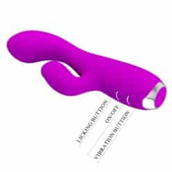 PRETTY LOVE - GLORIA VIBRADOR CONEJO RECARGABLE-IMPERMEABLE MORADO - piKanteo | Despierta tu lado más piKante