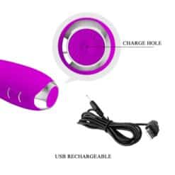 PRETTY LOVE - HECTOR VIBRADOR ELECTROSHOCK RECARGABLE & IMPERMEABLE MORADO - piKanteo | Despierta tu lado más piKante