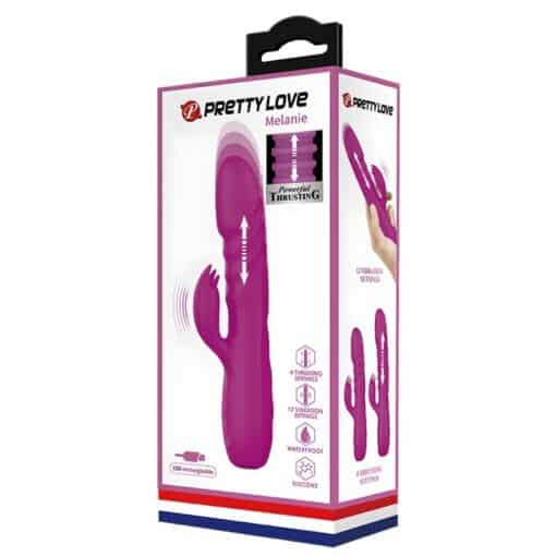 PRETTY LOVE - MELANIE VIBRADOR CONEJO RECARGABLE MORADO - Imagen 8