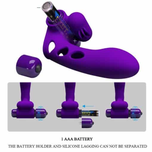 PRETTY LOVE - ORLANDO FUNDA DE DEDO VIBRADOR MORADO - Imagen 7