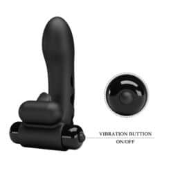 PRETTY LOVE - ORLANDO FUNDA DE DEDO VIBRADOR NEGRO - piKanteo | Despierta tu lado más piKante