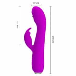 PRETTY LOVE - RACHEL VIBRADOR RECARGABLE CON ONDAS ESTIMULADORAS MORADO - piKanteo | Despierta tu lado más piKante
