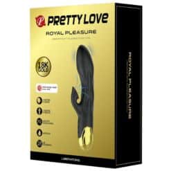 PRETTY LOVE - VIBRADOR DE LUJO BAÑADO EN ORO RECARGABLE NEGRO - piKanteo | Despierta tu lado más piKante