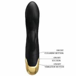 PRETTY LOVE - VIBRADOR DE LUJO BAÑADO EN ORO RECARGABLE NEGRO - piKanteo | Despierta tu lado más piKante
