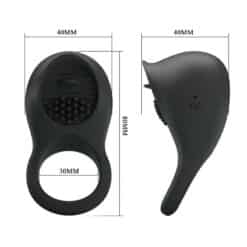 PRETTY LOVE - ANILLO VIBRADOR PARA PENE CON LENGUA NEGRO - piKanteo | Despierta tu lado más piKante