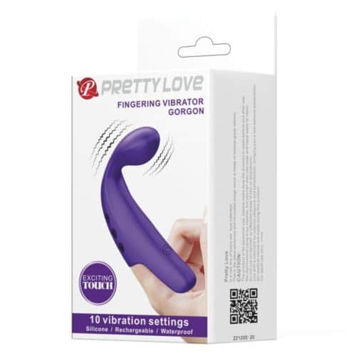 PRETTY LOVE - GORGON VIBRADOR DE DEDO RECARGABLE MORADO - Imagen 10