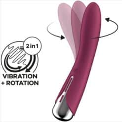 SATISFYER - SPINNING VIBE 1 VIBRADOR ROTADOR G-SPOT RED - piKanteo | Despierta tu lado más piKante
