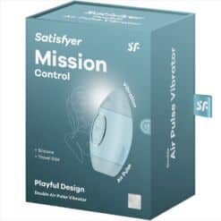 SATISFYER - MISSION CONTROL AZUL VIBRADOR PEQUEÑO DE DOBLE IMPULSO - piKanteo | Despierta tu lado más piKante