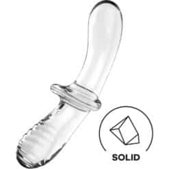 SATISFYER - DOUBLE CRYSTAL DILDO TRANSPARENTE - piKanteo | Despierta tu lado más piKante