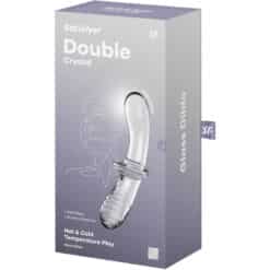 SATISFYER - DOUBLE CRYSTAL DILDO TRANSPARENTE - piKanteo | Despierta tu lado más piKante