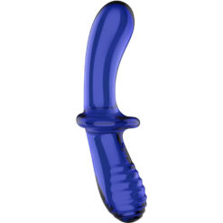 Alternative view of SATISFYER - DOUBLE CRYSTAL DILDO AZUL