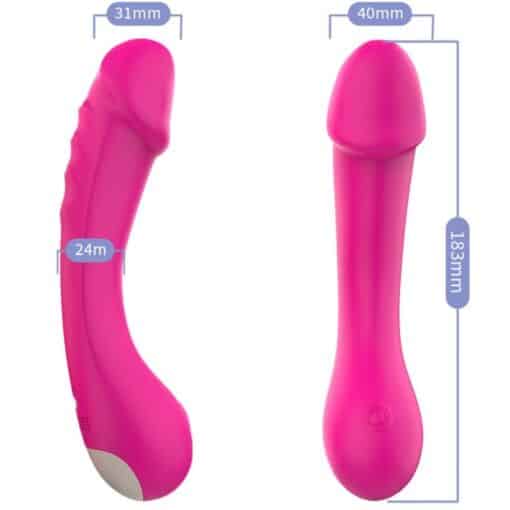 ARMONY - DILDO VIBRADOR PUNTO G SILICONA FUCSIA - Imagen 3