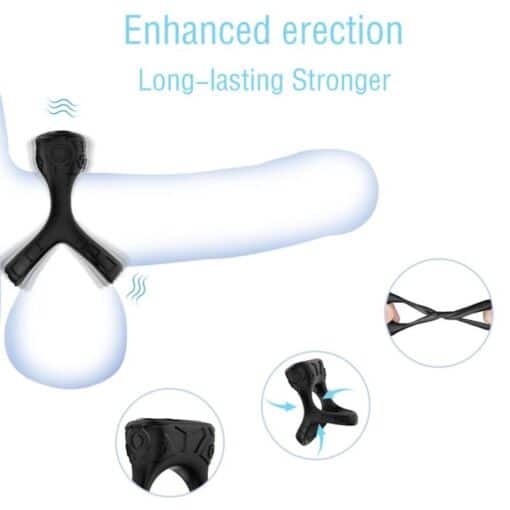 ARMONY - ANILLO VIBRADOR & MULTIPOSICIÓN NEGRO - Imagen 2