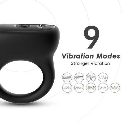 ARMONY - ANILLO VIBRADOR NEGRO - Imagen 4