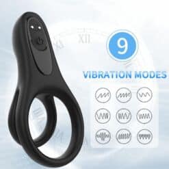 ARMONY - DOBLE ANILLO VIBRADOR NEGRO - piKanteo | Despierta tu lado más piKante