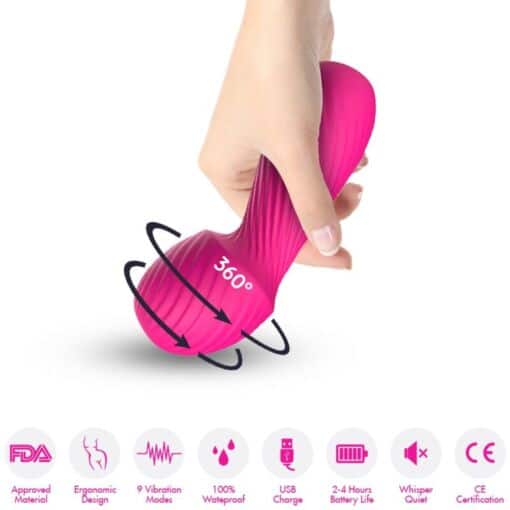 ARMONY - DAZZLE MASAJEADOR & VIBRADOR PEQUEÑO FUCSIA - Imagen 2