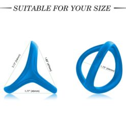 Alternative view of ARMONY - TRESOR ANILLO DOBLE SILICONA AZUL