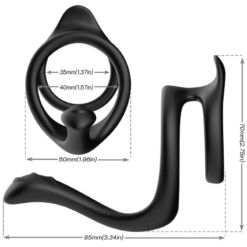 Alternative view of ARMONY - TAIL ANILLO DOBLE ANAL NEGRO