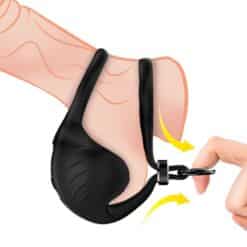 Alternative view of ARMONY - MANTA ANILLO VIBRADOR TESTÍCULOS CONTROL REMOTO NEGRO