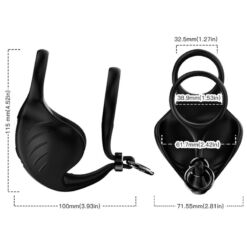 Alternative view of ARMONY - MANTA ANILLO VIBRADOR TESTÍCULOS NEGRO