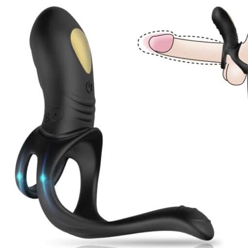 ARMONY - JOY JUMPER ANILLO VIBRADOR PAREJAS & PLUG ANAL CONTROL REMOTO NEGRO - Imagen 2