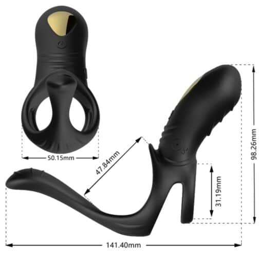 ARMONY - JOY JUMPER ANILLO VIBRADOR PAREJAS & PLUG ANAL CONTROL REMOTO NEGRO - Imagen 3