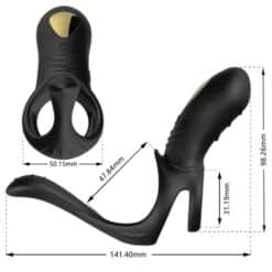 Alternative view of ARMONY - JOY JUMPER ANILLO VIBRADOR PAREJAS & PLUG ANAL NEGRO
