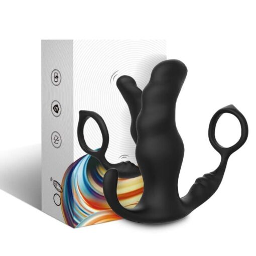 ARMONY - KNIGHT VIBRADOR ANAL PROSTATA & ANILLO CONTROL REMOTO NEGRO - Imagen 4