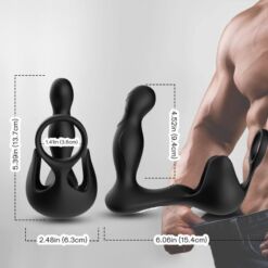 Alternative view of ARMONY - SURROUND VIBRADOR ANAL & ESTIMULADOR TESTÍCULOS & ANILLO CONTROL REMOTO NEGRO