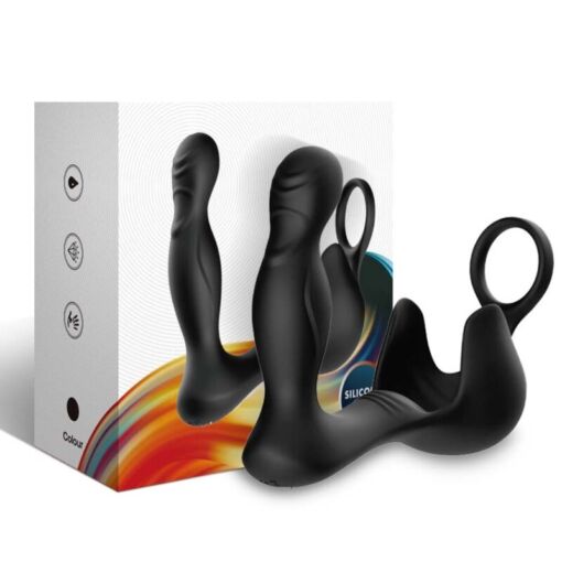 ARMONY - SURROUND VIBRADOR ANAL & ESTIMULADOR TESTÍCULOS & ANILLO CONTROL REMOTO NEGRO - Imagen 3