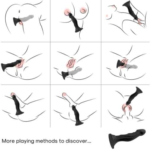 ARMONY - DILDO VIBRADOR & PLUG ANAL CONTROL REMOTO NEGRO - Imagen 2