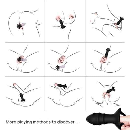 ARMONY - KYLIN DEDAL VIBRADOR & PLUG ANAL CONTROL REMOTO NEGRO - Imagen 2
