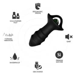 ARMONY - KYLIN DEDAL VIBRADOR & PLUG ANAL CONTROL REMOTO NEGRO - piKanteo | Despierta tu lado más piKante