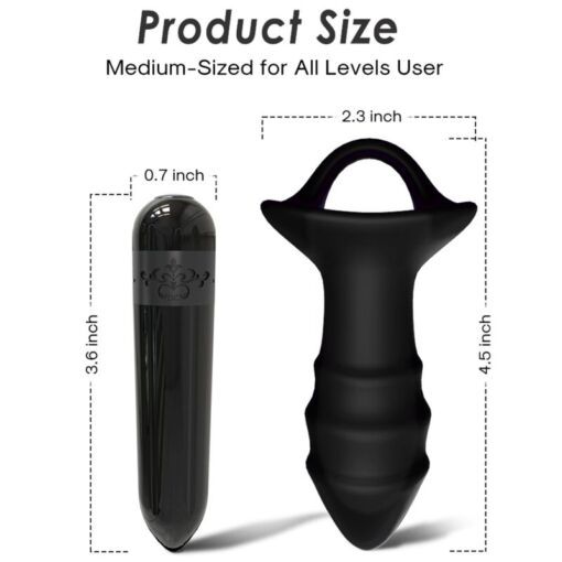 ARMONY - KYLIN DEDAL VIBRADOR & PLUG ANAL CONTROL REMOTO NEGRO - Imagen 4