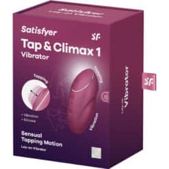 SATISFYER - TAP & CLIMAX 1 VIBRADOR LAY-ON ROJO - piKanteo | Despierta tu lado más piKante