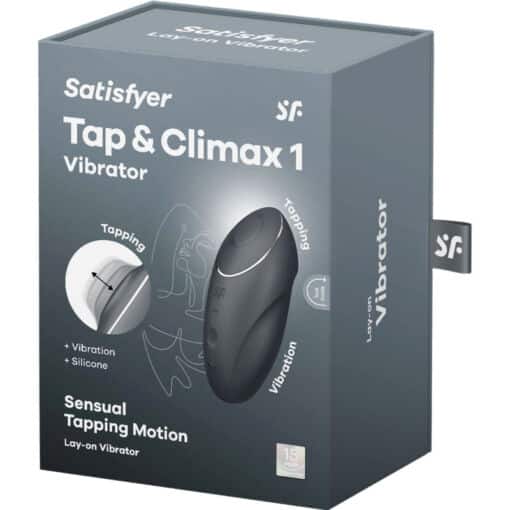 SATISFYER - TAP & CLIMAX 1 VIBRADOR LAY-ON NEGRO - Imagen 6
