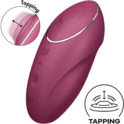 SATISFYER - TAP & CLIMAX 1 VIBRADOR LAY-ON ROJO - piKanteo | Despierta tu lado más piKante