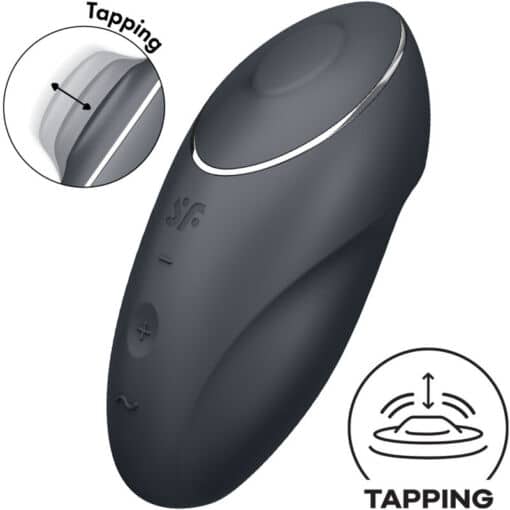 SATISFYER - TAP & CLIMAX 1 VIBRADOR LAY-ON NEGRO - Imagen 4