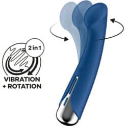 SATISFYER - SPINNING G-SPORT 1 VIBRADOR ROTADOR AZUL - piKanteo | Despierta tu lado más piKante