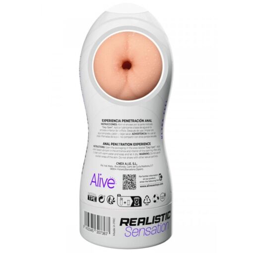 ALIVE - MAXI FLEX MASTURBADOR MASCULINO ANO TALLA L - Imagen 4