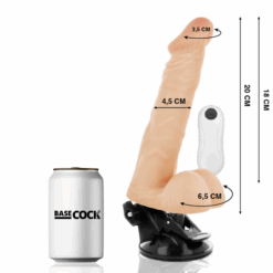 Alternative view of BASECOCK - VIBRADOR REALÍSTICO ARTICULABLE CONTROL REMOTO NATURAL 20 CM -O- 4.5 CM