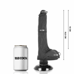 Alternative view of BASECOCK - VIBRADOR REALÍSTICO 2-1 NEGRO 18.5 CM -O- 4 CM