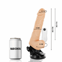 Alternative view of BASECOCK - VIBRADOR REALÍSTICO CONTROL REMOTO NATURAL 18.5 CM -O- 4CM