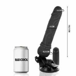 Alternative view of BASECOCK - VIBRADOR REALÍSTICO CONTROL REMOTO NEGRO 19.5 CM -O- 4 CM