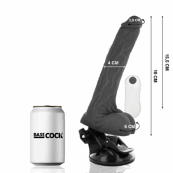 Alternative view of BASECOCK - VIBRADOR REALÍSTICO CONTROL REMOTO NEGRO 19 CM -O- 4 CM