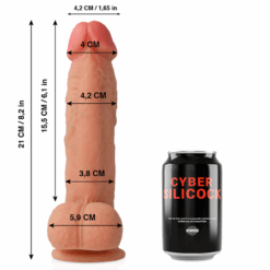 Alternative view of CYBER SILICOCK - SAUL REALÍSTICO SILICONA LÍQUIDA 21 CM -O- 4.2 CM