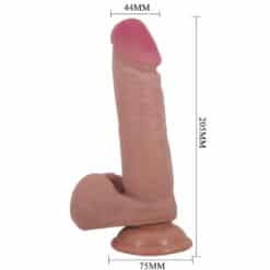 PRETTY LOVE - SLIDING SKIN SERIES DILDO REALÍSTICO CON VENTOSA PIEL DESLIZANTE NATURAL 20.5 CM - piKanteo | Despierta tu lado más piKante