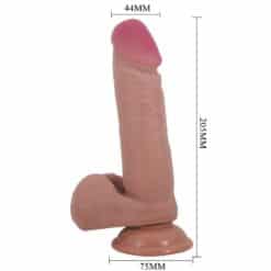 PRETTY LOVE - SLIDING SKIN SERIES DILDO REALÍSTICO CON VENTOSA PIEL DESLIZANTE MULATO 20.5 CM - piKanteo | Despierta tu lado más piKante